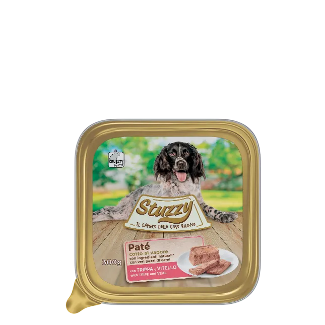 Stuzzy Paté con Trippa e Vitello 300g - Cibo Umido per Cani Stuzzy Paté con Trippa e Vitello 300g - Cibo Umido per Cani